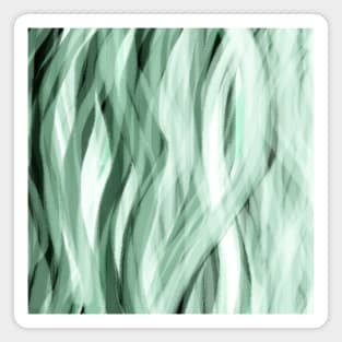 Wavy Vertical Light Green Brush Strokes Magnet